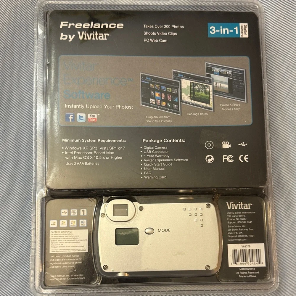Vivitar Silver 3-in-1 Digital Camera